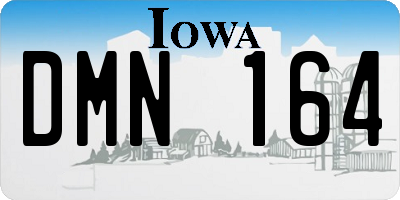 IA license plate DMN164
