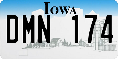 IA license plate DMN174