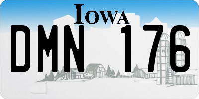 IA license plate DMN176