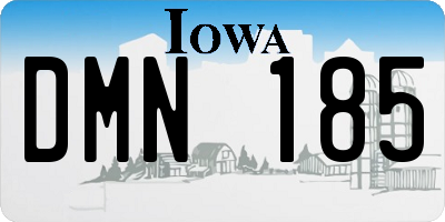 IA license plate DMN185