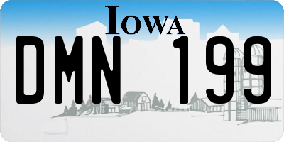 IA license plate DMN199