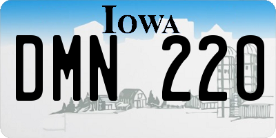 IA license plate DMN220