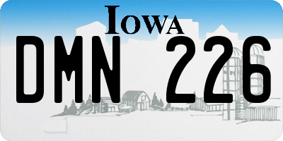 IA license plate DMN226