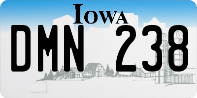 IA license plate DMN238