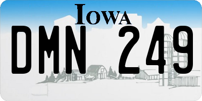 IA license plate DMN249