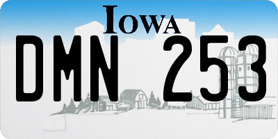 IA license plate DMN253