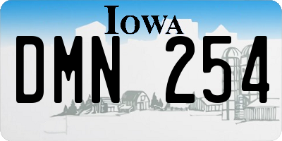 IA license plate DMN254