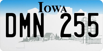 IA license plate DMN255
