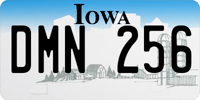 IA license plate DMN256