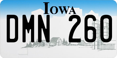 IA license plate DMN260