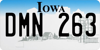 IA license plate DMN263