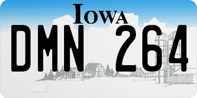 IA license plate DMN264