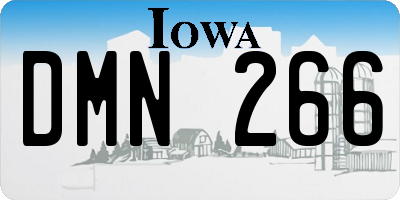 IA license plate DMN266