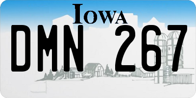 IA license plate DMN267