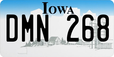 IA license plate DMN268
