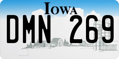 IA license plate DMN269