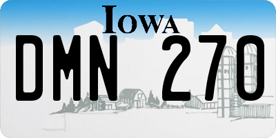 IA license plate DMN270