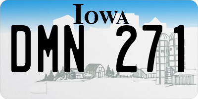 IA license plate DMN271