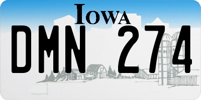 IA license plate DMN274