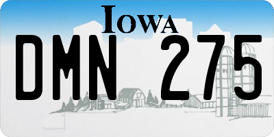 IA license plate DMN275