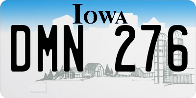 IA license plate DMN276