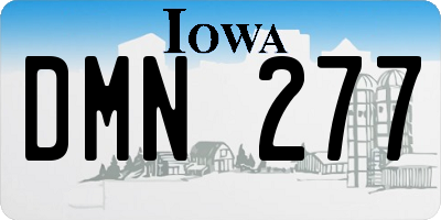 IA license plate DMN277