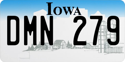 IA license plate DMN279
