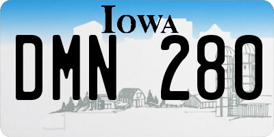 IA license plate DMN280