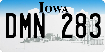 IA license plate DMN283