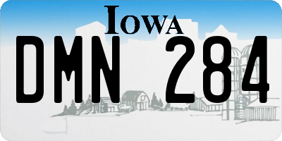 IA license plate DMN284