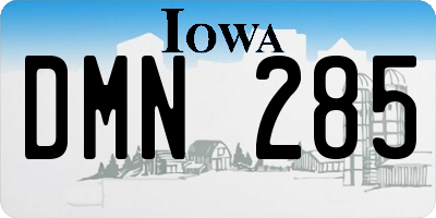 IA license plate DMN285