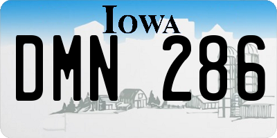IA license plate DMN286