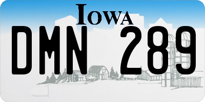 IA license plate DMN289