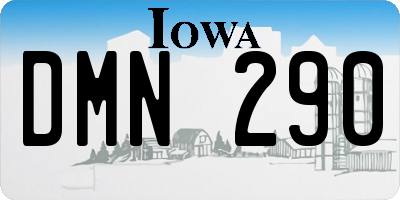 IA license plate DMN290