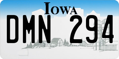 IA license plate DMN294