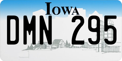 IA license plate DMN295