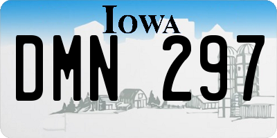 IA license plate DMN297