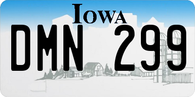 IA license plate DMN299
