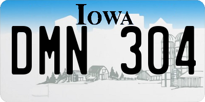 IA license plate DMN304