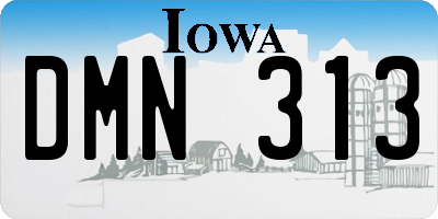 IA license plate DMN313