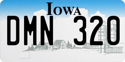 IA license plate DMN320