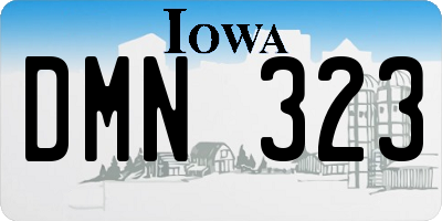 IA license plate DMN323