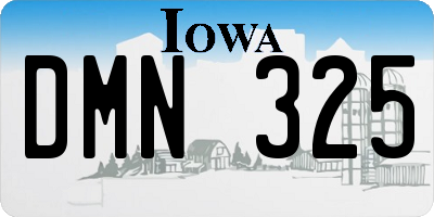 IA license plate DMN325