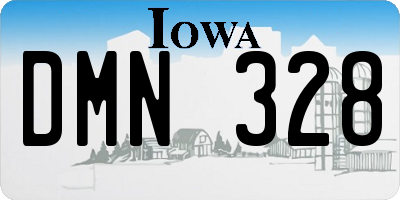 IA license plate DMN328
