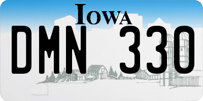 IA license plate DMN330