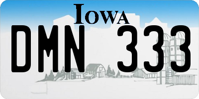 IA license plate DMN333