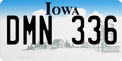 IA license plate DMN336