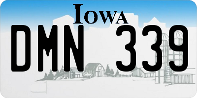 IA license plate DMN339