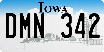 IA license plate DMN342