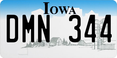 IA license plate DMN344